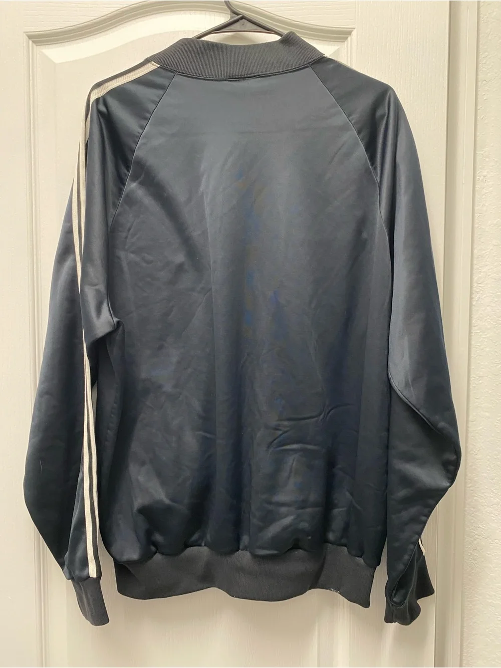 adidas Men's Black Blue Trefoil Track Jacket